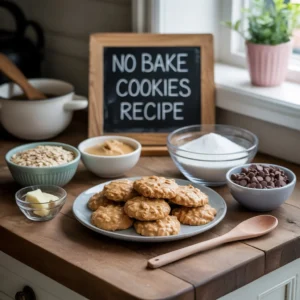 No Bake Cookies Recipe (Chocolate Peanut Butter Oatmeal Style) No Bake Cookies Recipe